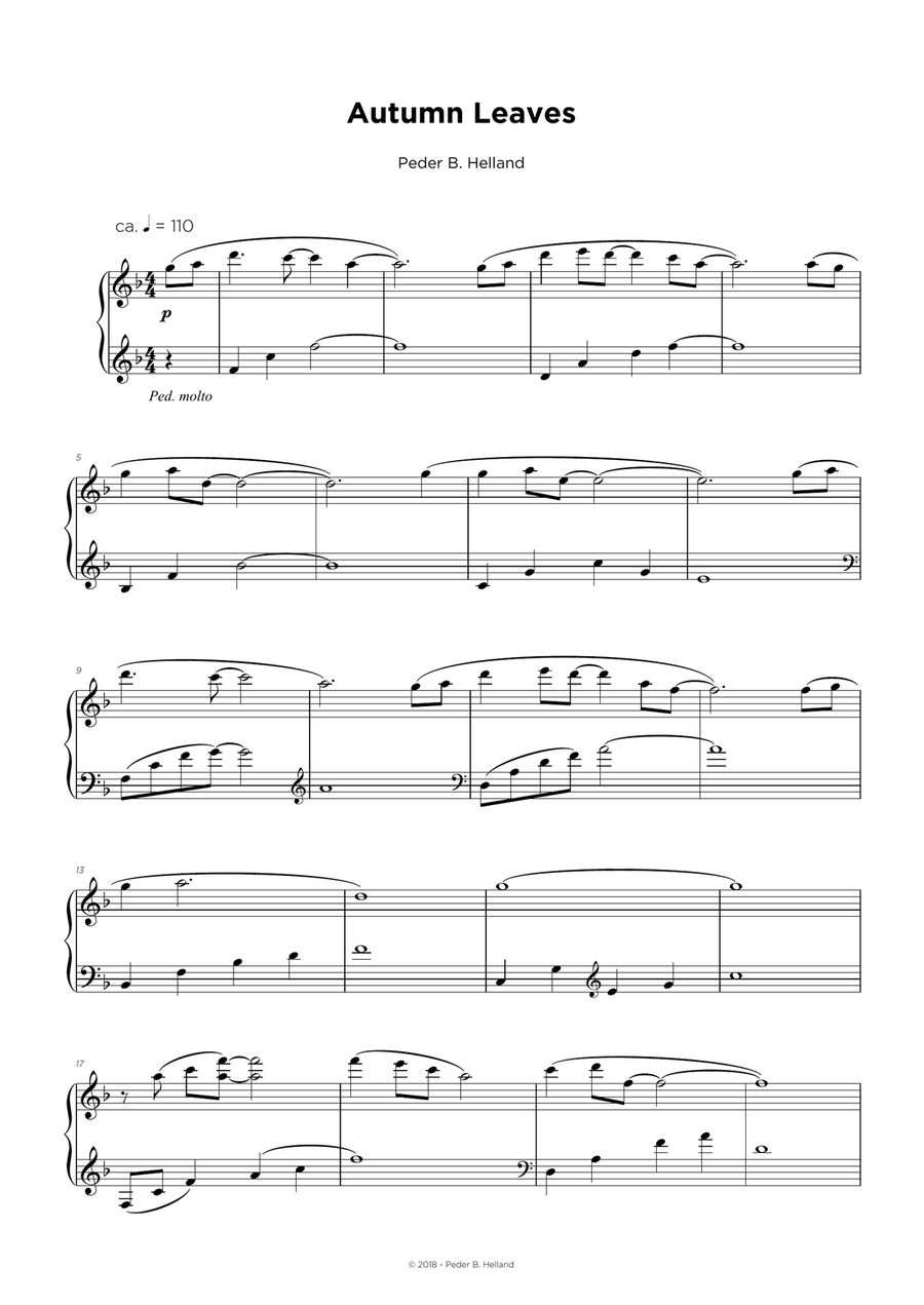 Autumn Leaves Autumn Leaves Easy Piano scores gallery preview page 1
