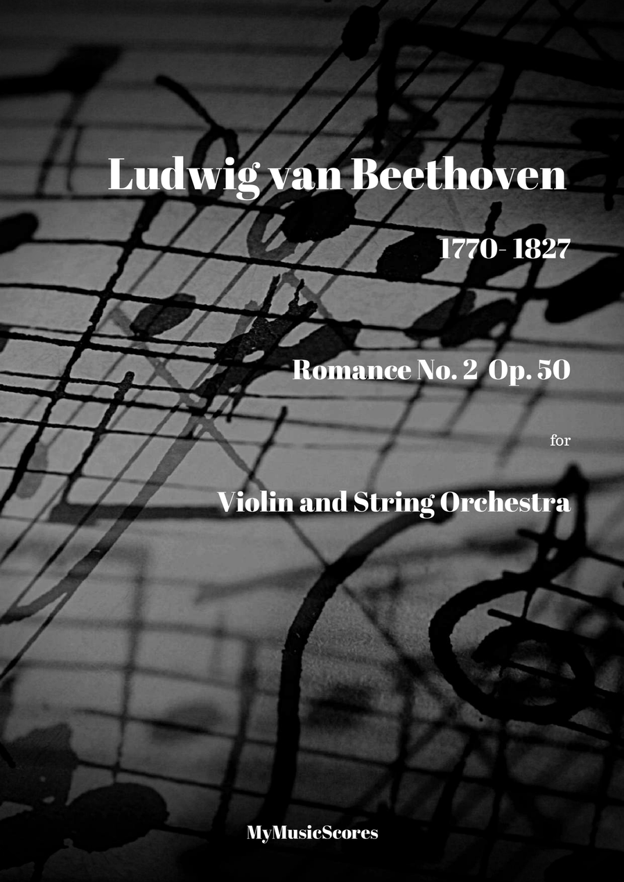 Beethoven Romance No. 2 Op. 50 for Violin and String Orchestra String Orchestra scores gallery preview page 1