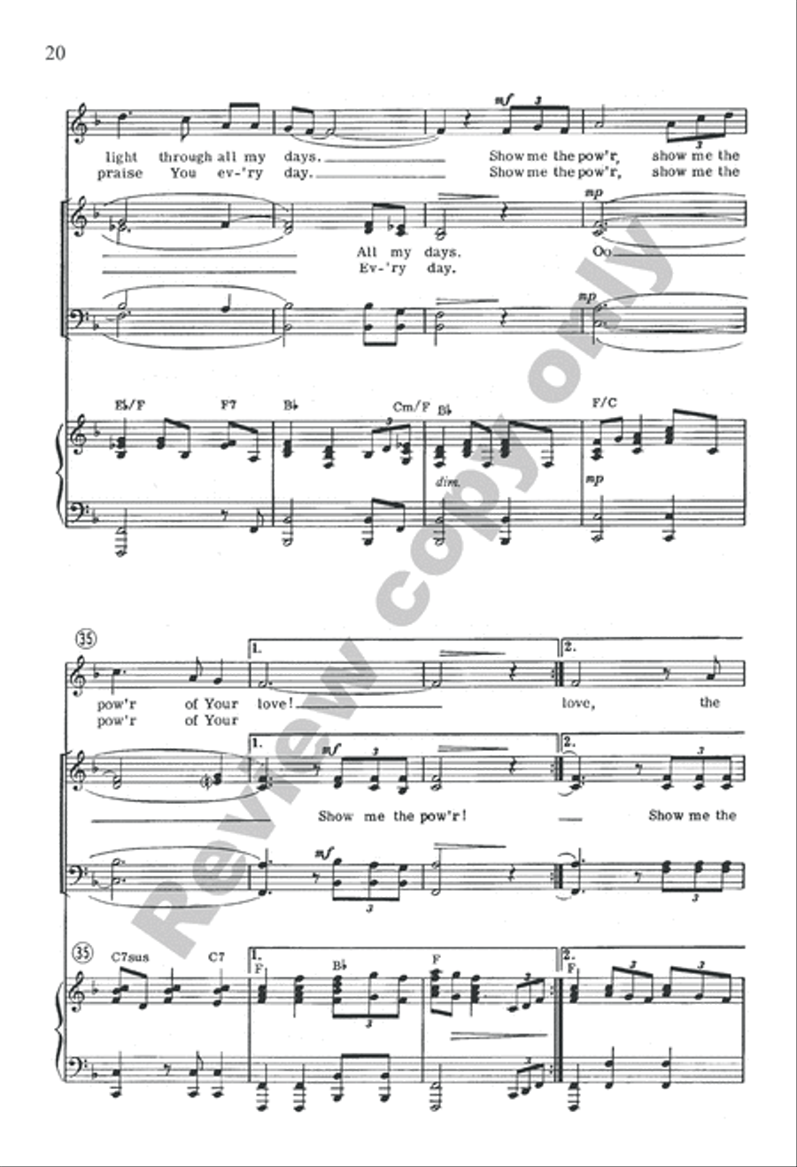 Three Gospel Choruses Divisi scores gallery preview page 39