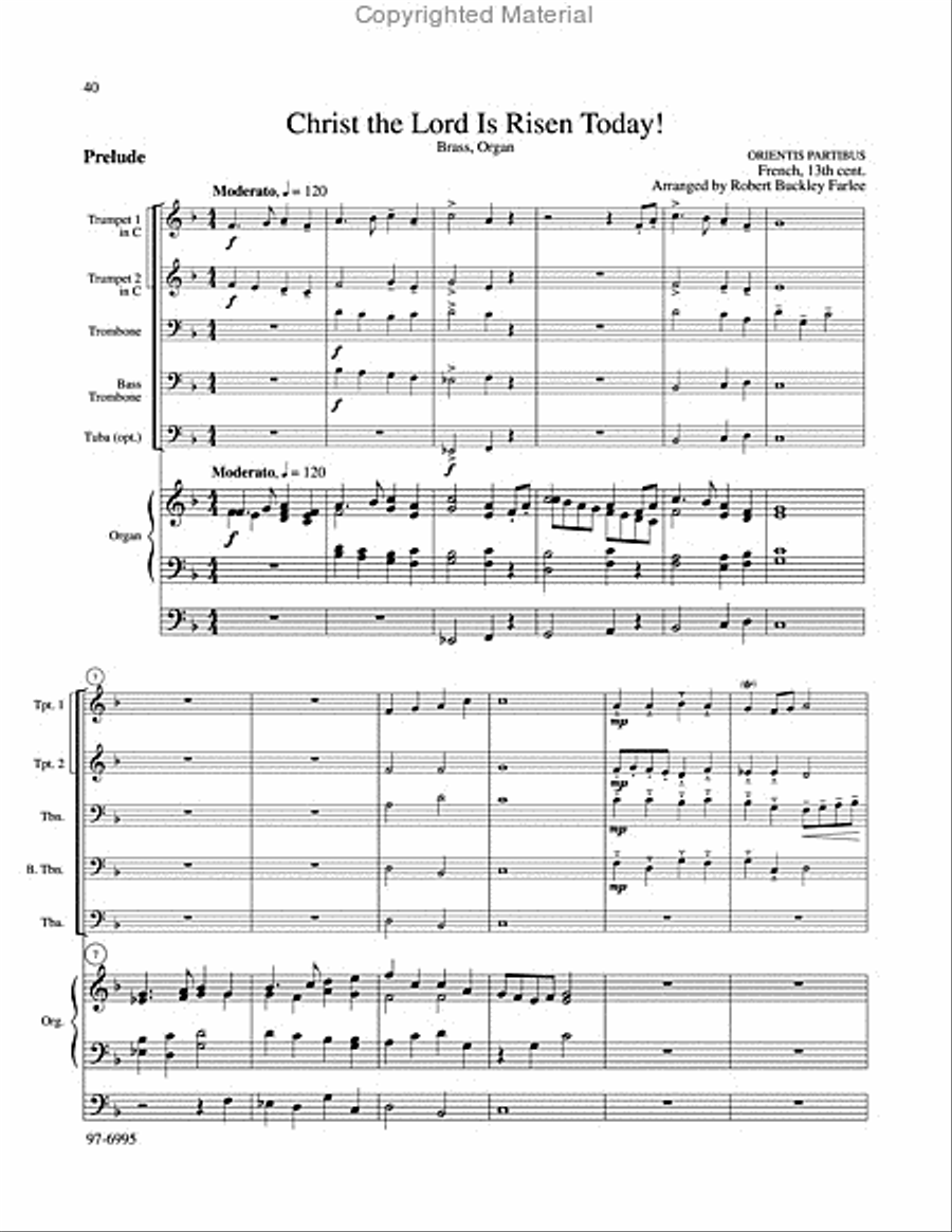 Brass Fanfares and Accompaniments for the Easter Season Trombone scores gallery preview page 8