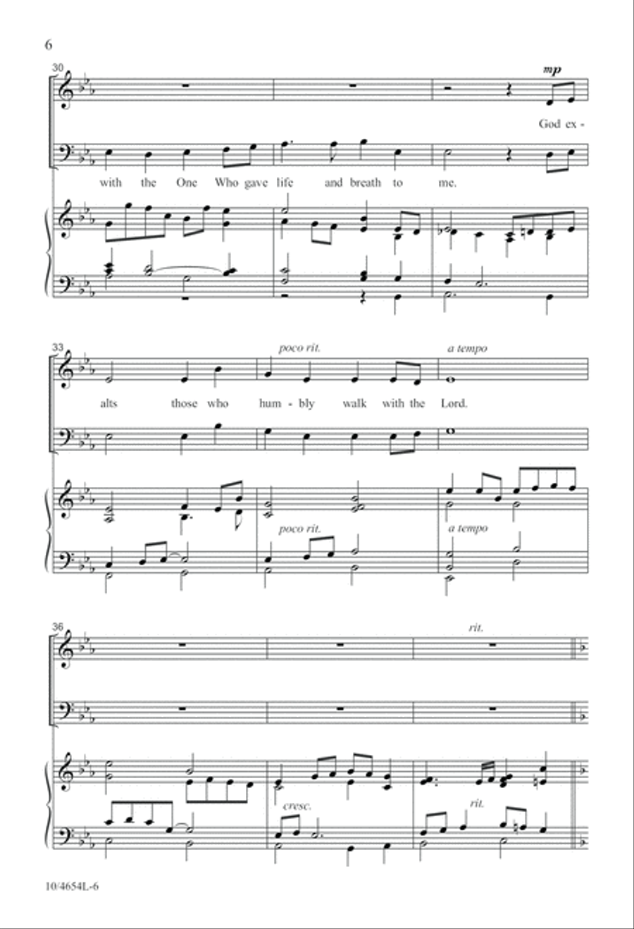 What Shall I Offer My God? 4-Part scores gallery preview page 6