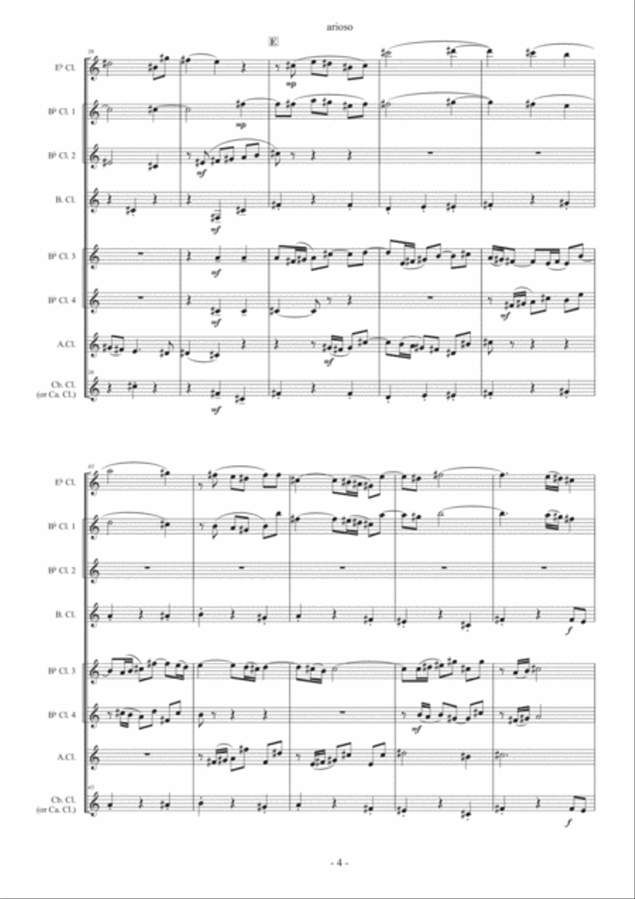 arioso, for Clarinet Octet (Score) Woodwind Ensemble scores gallery preview page 6