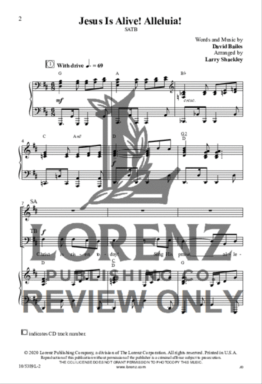 Jesus Is Alive! Alleluia! 4-Part scores gallery preview page 2