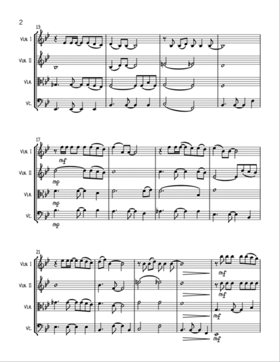 Make You Feel My Love Make You Feel My Love String Quartet scores gallery preview page 2