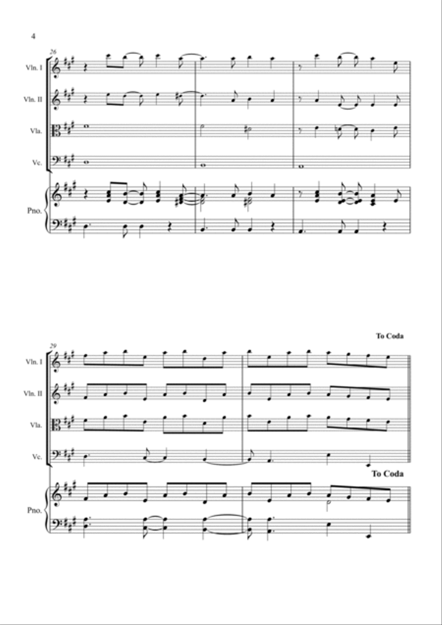 Here Comes The Sun String Quartet scores gallery preview page 4