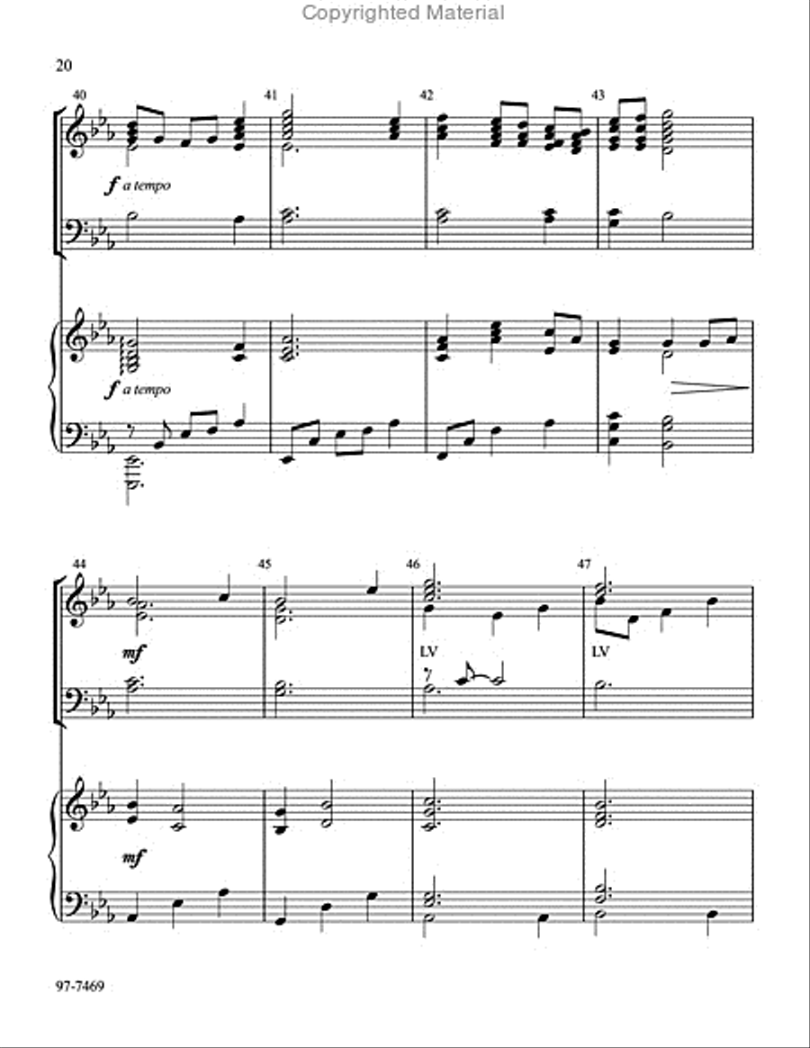 Lenten Folio for Handbells and Piano Handbell Choir scores gallery preview page 20