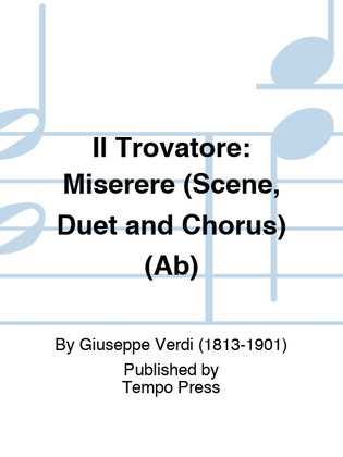Book cover for TROVATORE, IL: Miserere (Scene, Duet and Chorus) (Ab)