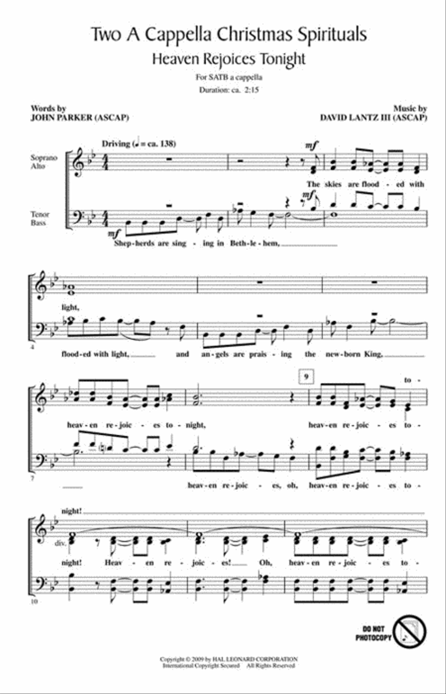 Two A Cappella Christmas Spirituals 4-Part scores gallery preview page 2