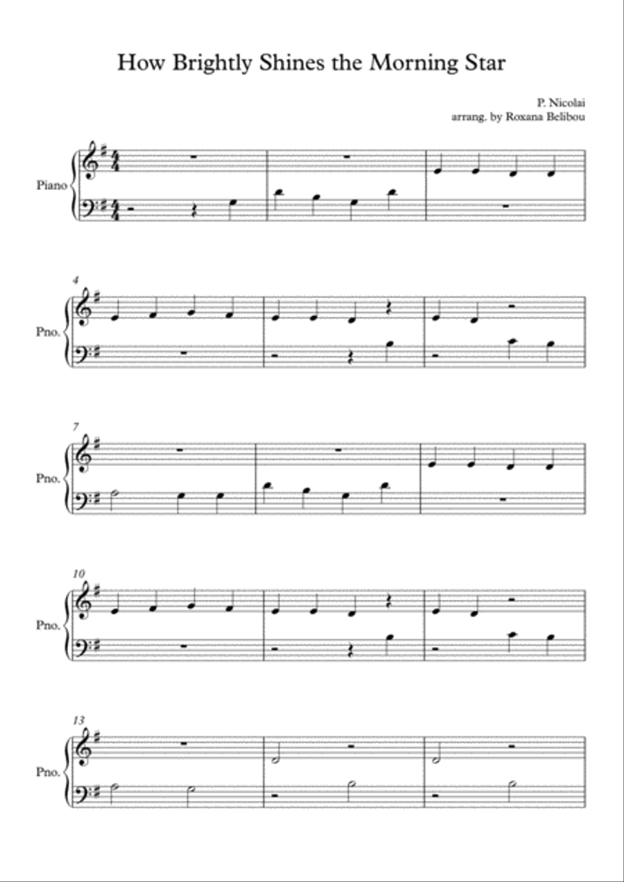 How Brightly Shines the Morning Star Small Ensemble scores gallery preview page 1