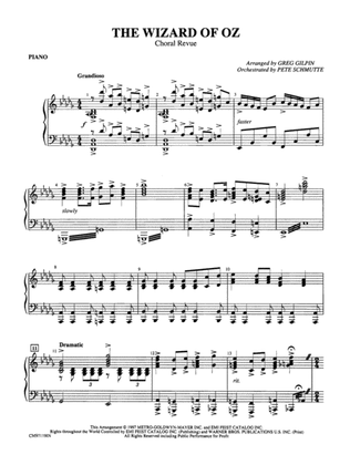 The Wizard of Oz -- Choral Revue: Piano Accompaniment