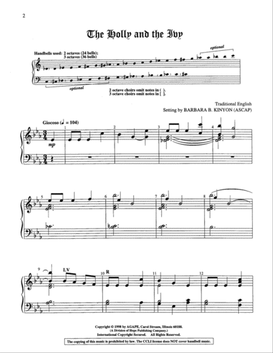 The Holly and the Ivy 3-Octaves scores gallery preview page 2