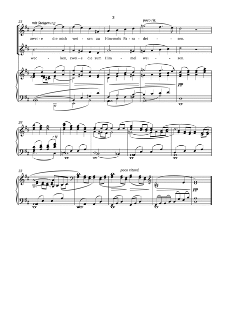 Humperdinck - Evening Prayer (Abendsegen) in D Major - Intermediate Piano scores gallery preview page 4