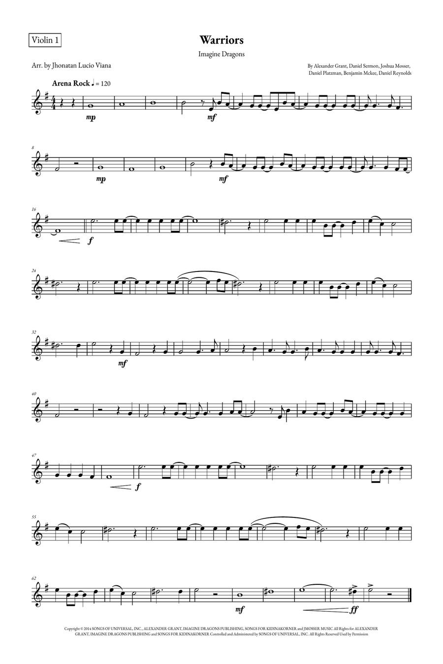 Warriors String Quartet scores gallery preview page 6