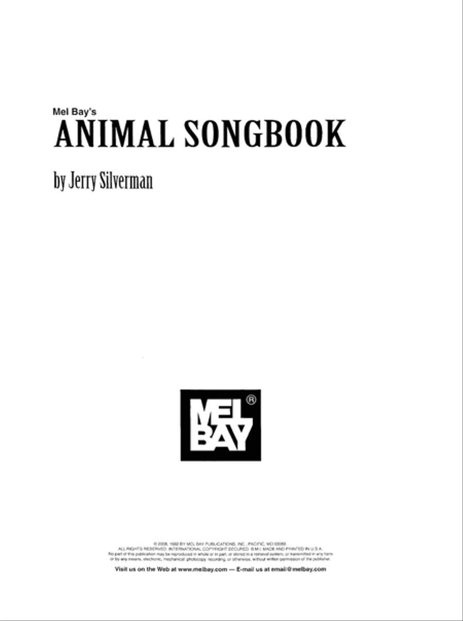 Animal Songbook Piano, Vocal scores gallery preview page 2