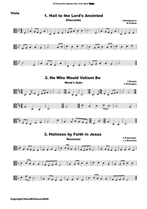 16 Favourite Hymns Vol.2 for solo Viola
