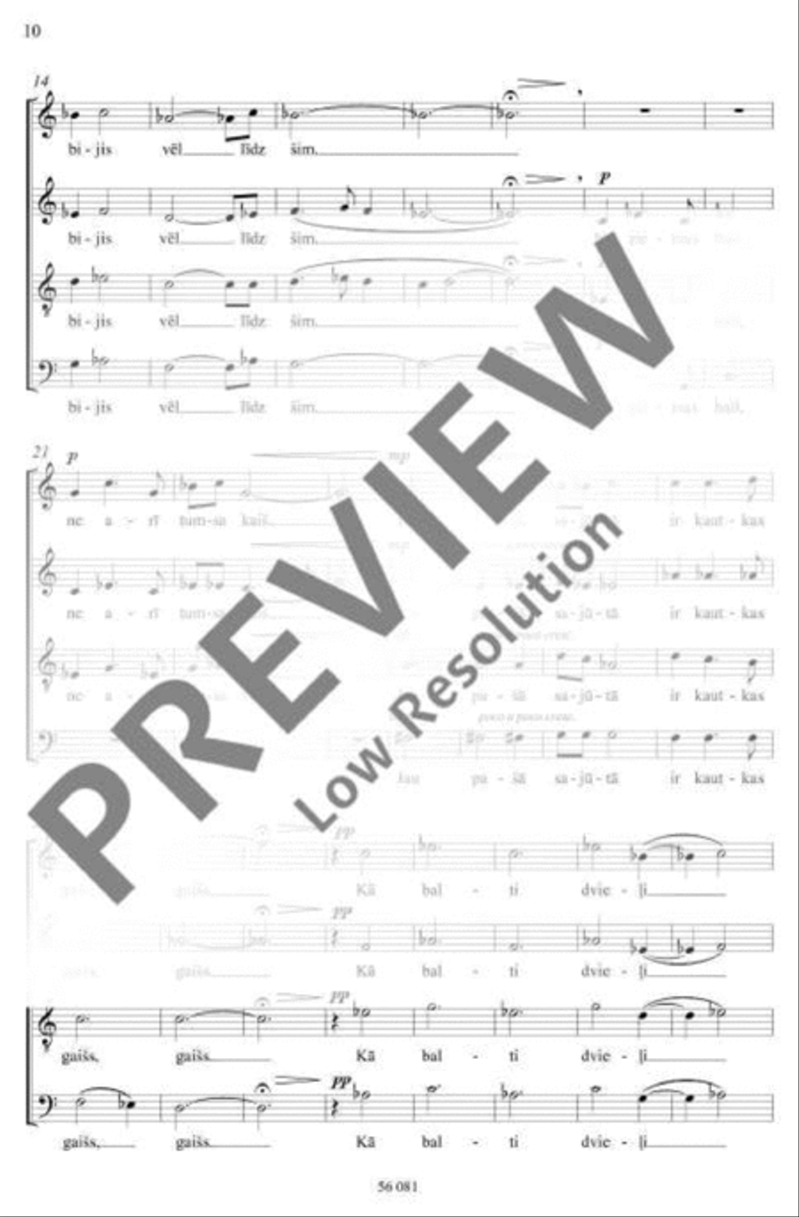 Mīlas dziesmas Mīlas dziesmas A Cappella scores gallery preview page 11