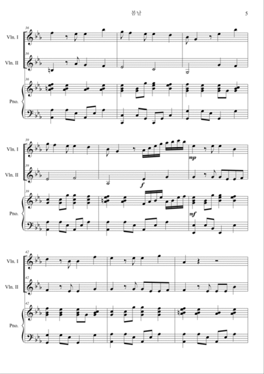 Spring Day Piano Trio scores gallery preview page 5