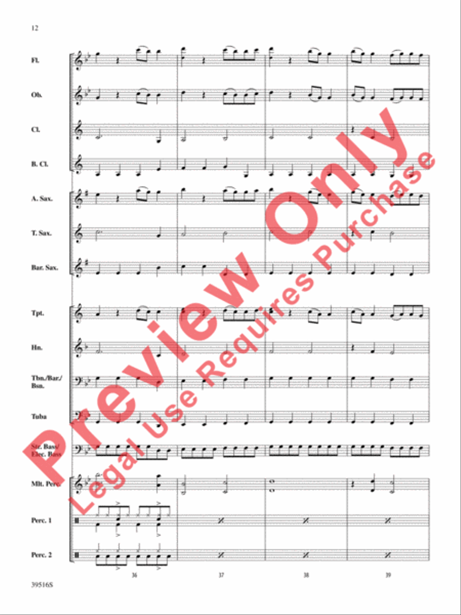 Like Money Concert Band scores gallery preview page 13