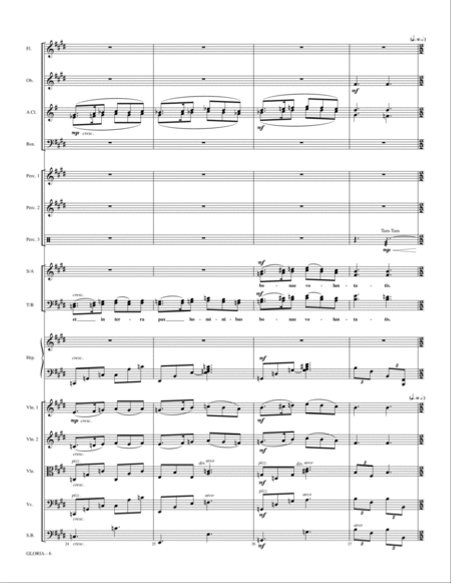Gloria (from Petite Mass) - Full Score Choir scores gallery preview page 6