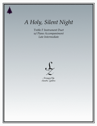 A Holy, Silent Night (treble F instrument duet)