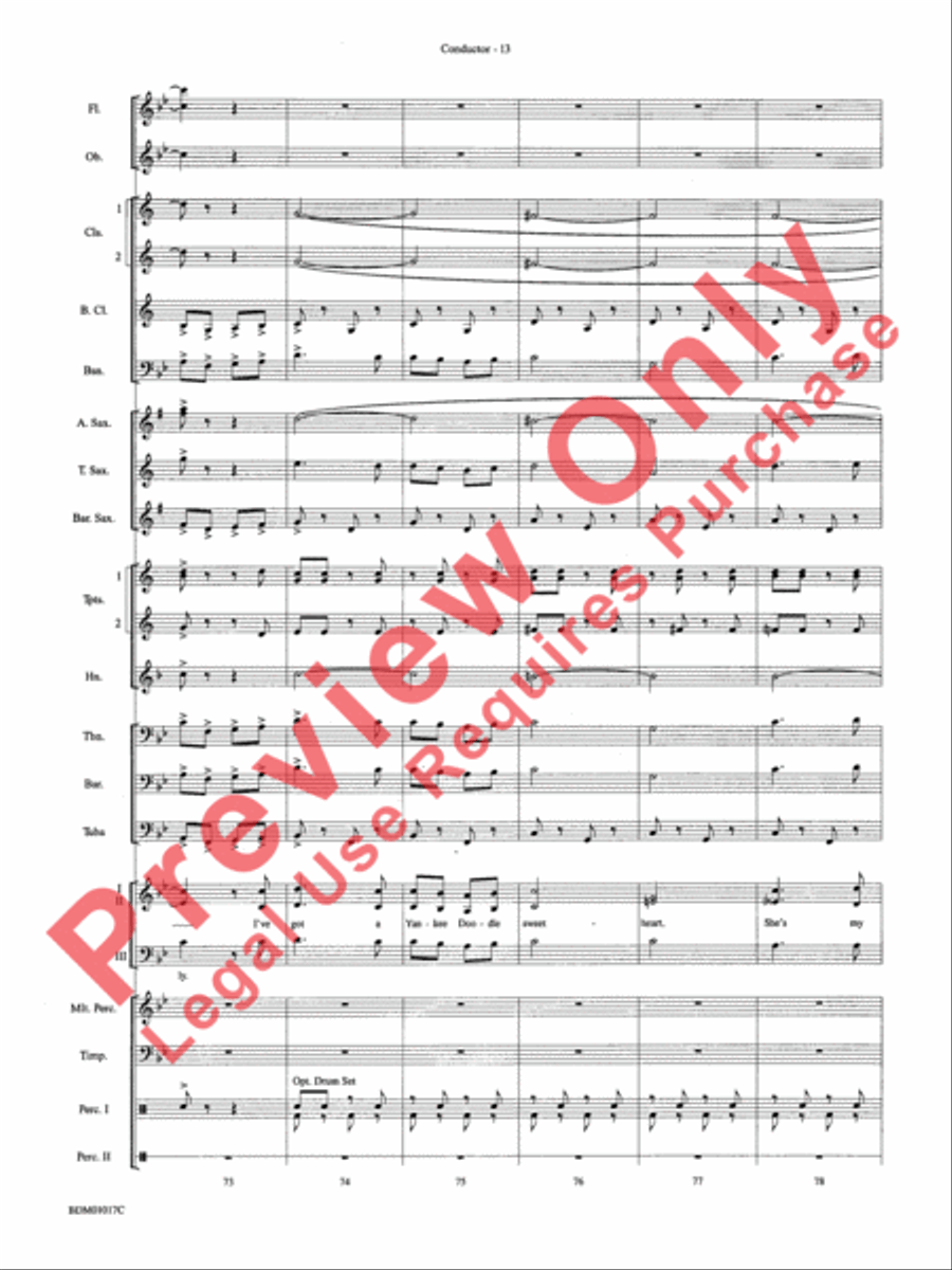 An American Celebration Concert Band scores gallery preview page 16