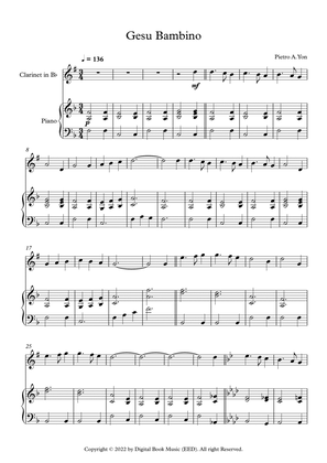 Gesu Bambino (The Infant Jesus) - Pietro A. Yon (Clarinet + Piano)