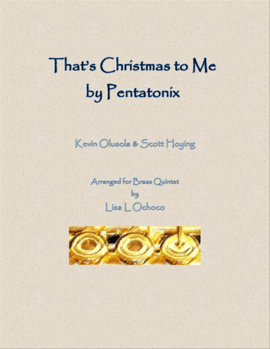 That's Christmas to Me That's Christmas to Me Brass Quintet scores gallery preview page 1