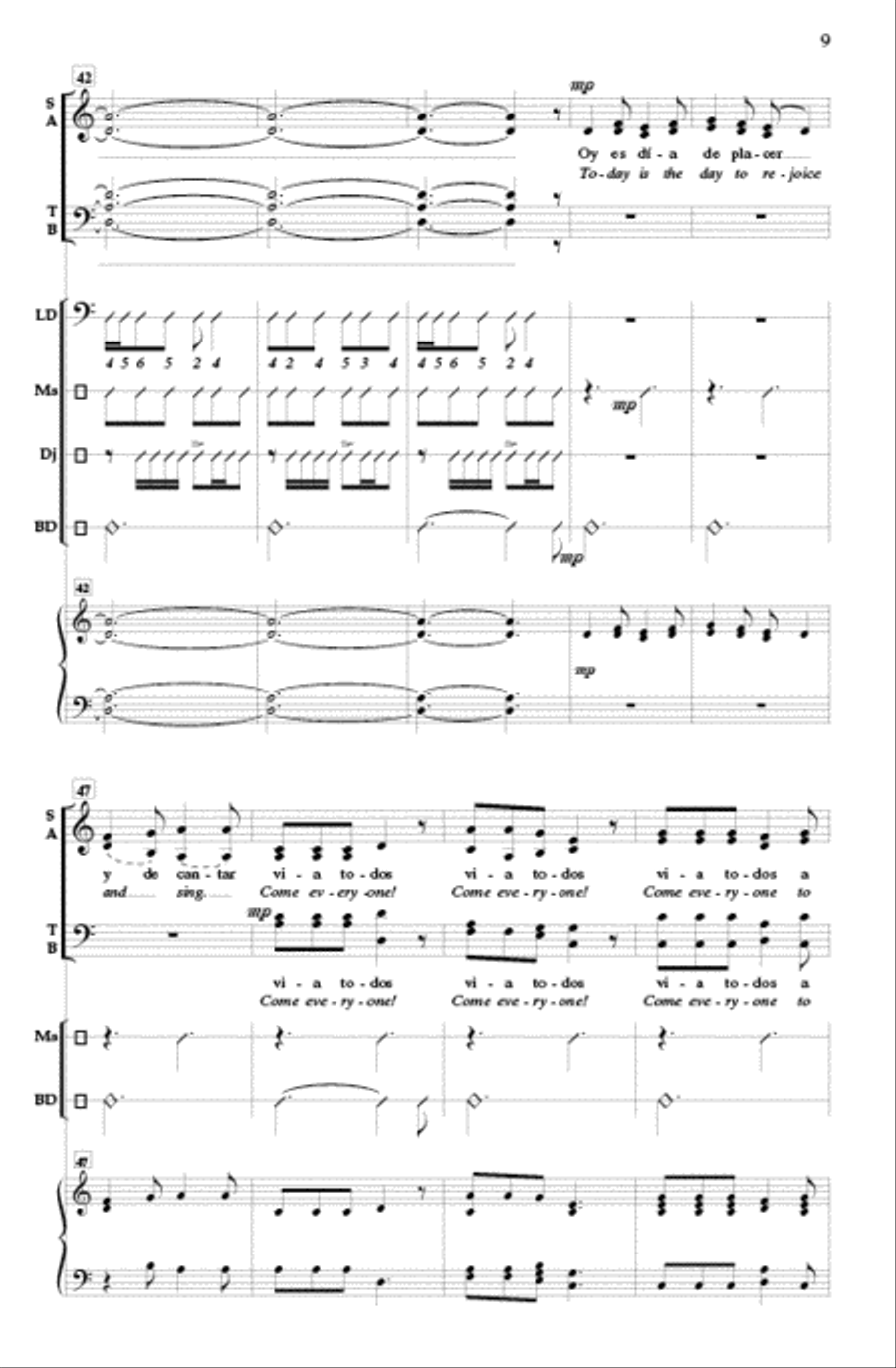Oy es dia de placer 4-Part scores gallery preview page 8