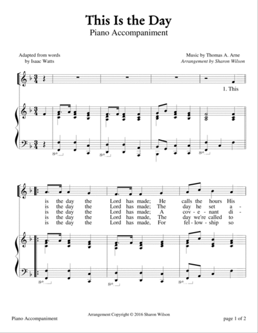 This Is the Day (Sabbath Celebration) High Voice scores gallery preview page 2