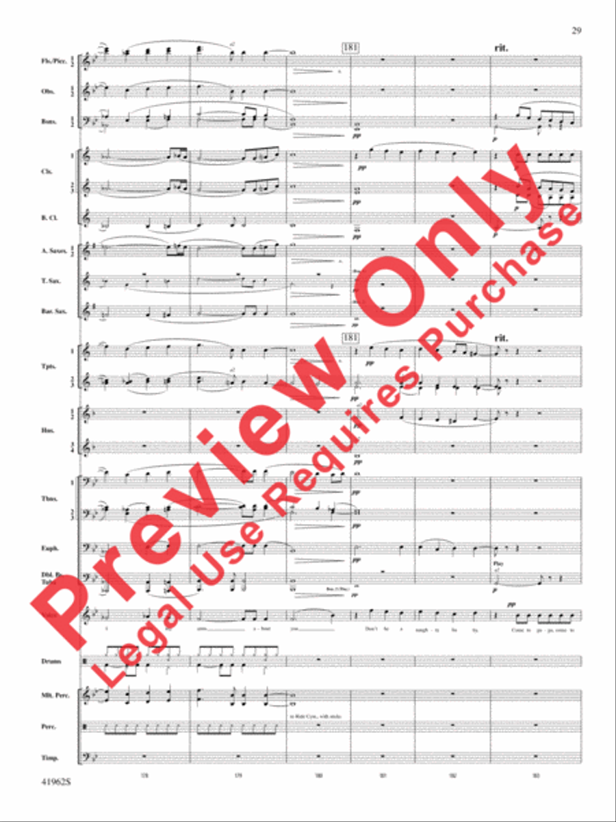 A Gershwin Tribute to Love Concert Band scores gallery preview page 30