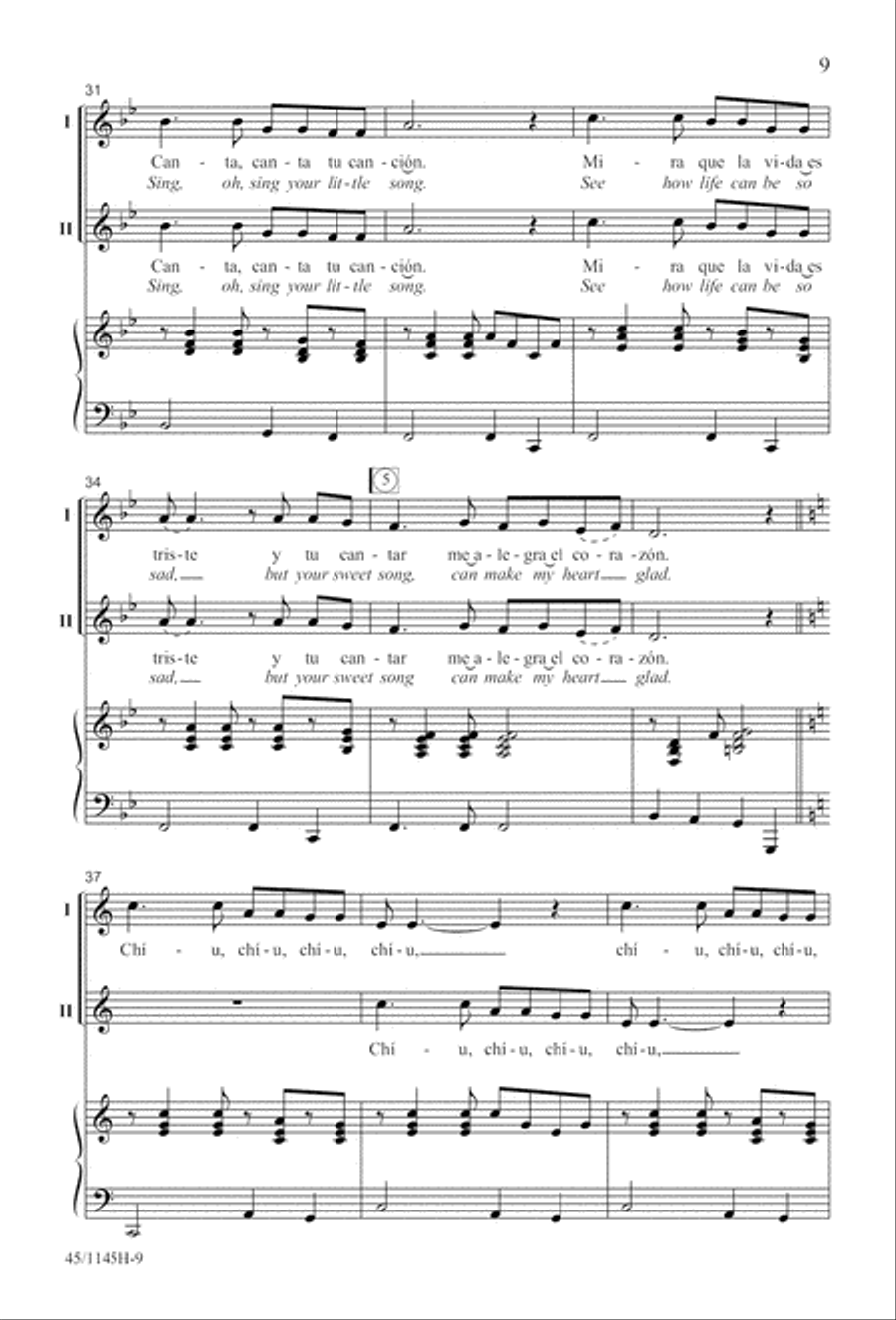 We Sing the World Around 2-Part scores gallery preview page 10
