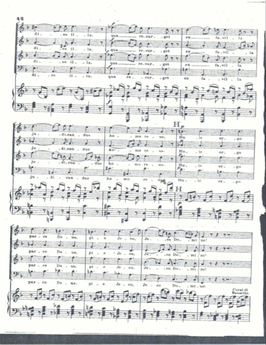 Ll Requiem K626 Lacrimosa 4-Part scores gallery preview page 2