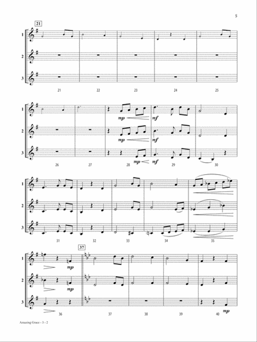 Solos, Duets & Trios for Winds: Patriotic Favorites (Clarinet/Trumpet/Baritone T.C./Tenor Saxophone) Woodwind Ensemble scores gallery preview page 5