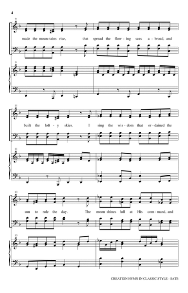 Creation Hymn In Classic Style