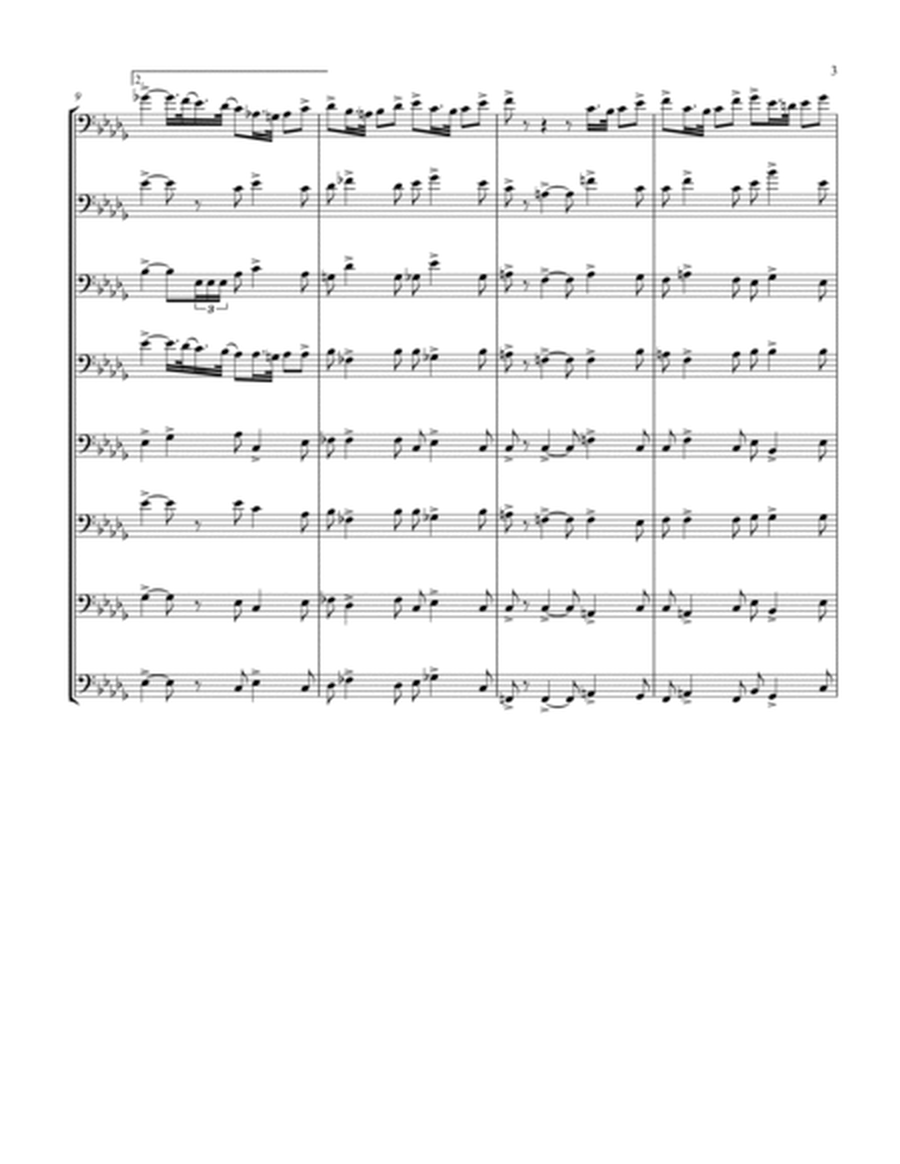 Coronation March (Db) (Trombone Octet)
