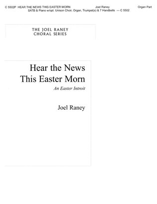 Book cover for Hear the News this Easter Morning