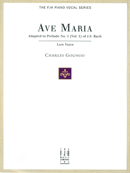 Ave Maria Bach-Gounod, For Low Voice and Piano