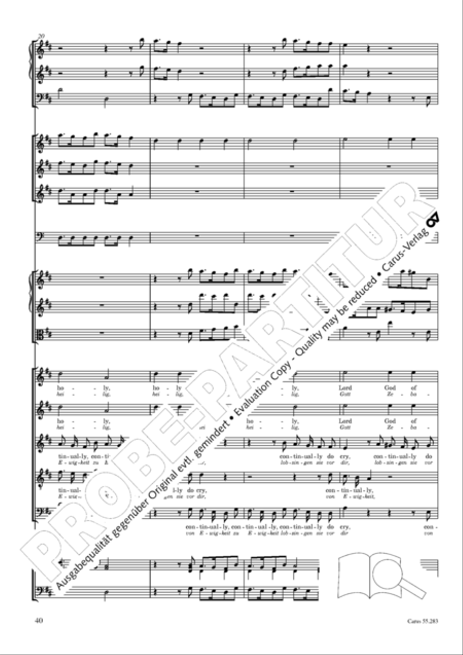 Te Deum for the Victory of Dettingen SSATB scores gallery preview page 57
