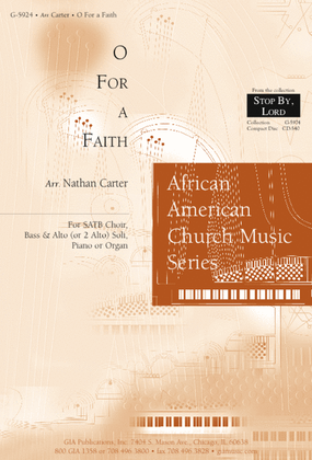 Book cover for O for A Faith - Full Score and Parts