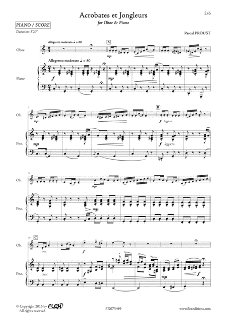 Acrobates et Jongleurs Piano Accompaniment scores gallery preview page 2