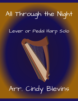 Book cover for All Through the Night, for Lever or Pedal Harp