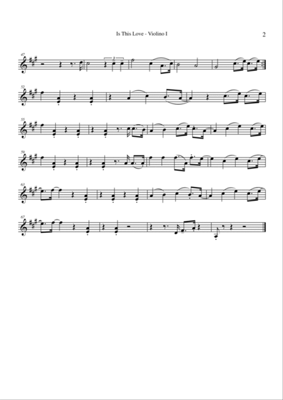 Is This Love Is This Love String Quartet scores gallery preview page 2