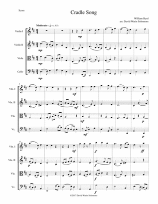 Cradle Song for string quartet