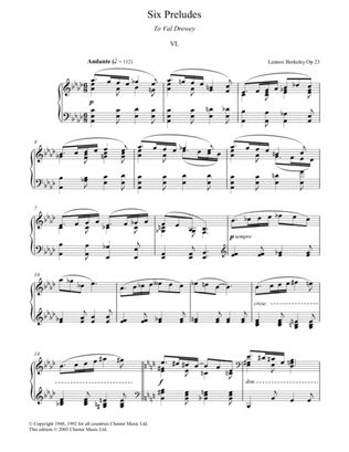 Prelude No. 6 (from Six Preludes)