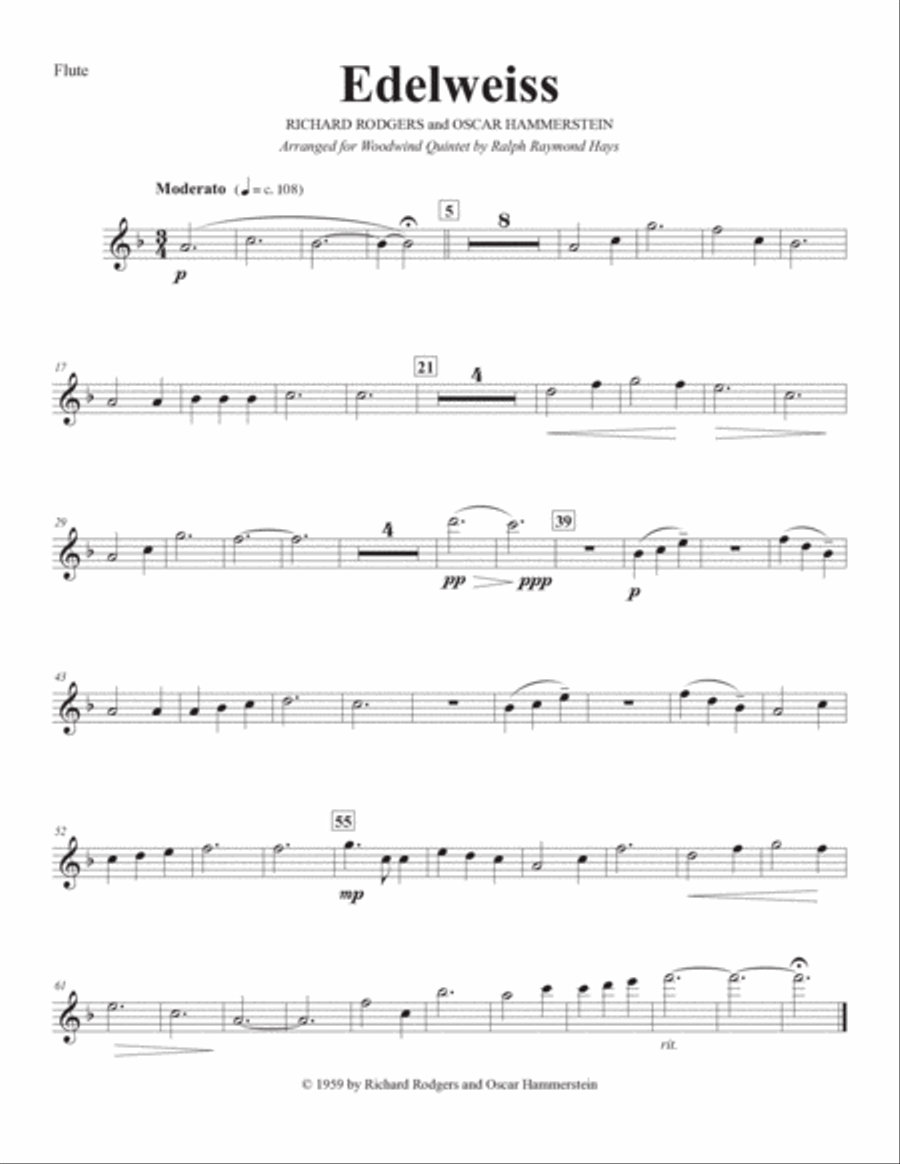 Edelweiss Woodwind Quintet scores gallery preview page 4