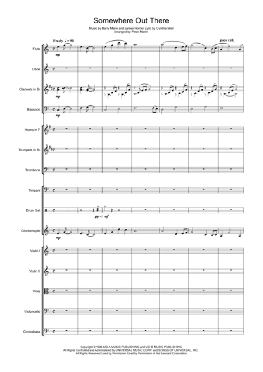 Somewhere Out There Full Orchestra scores gallery preview page 3