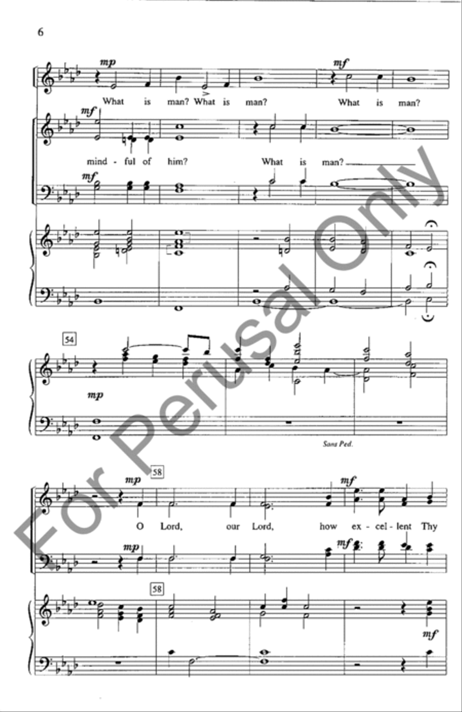 How Excellent The Name 4-Part scores gallery preview page 6