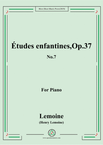 Lemoine-Études enfantines(Etudes) ,Op.37, No.7 image number null