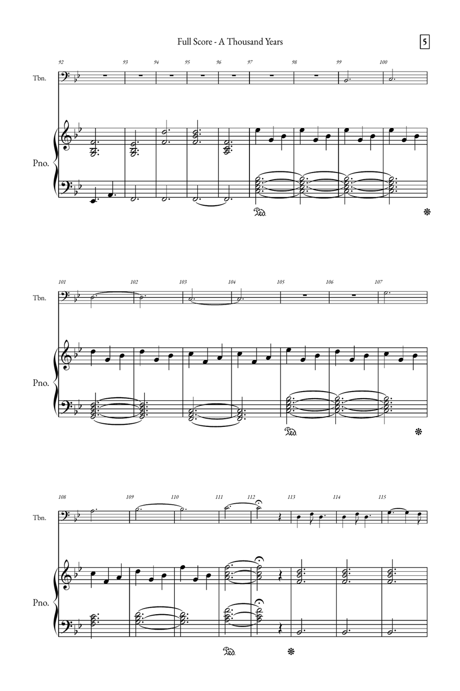 A Thousand Years Easy Piano scores gallery preview page 5