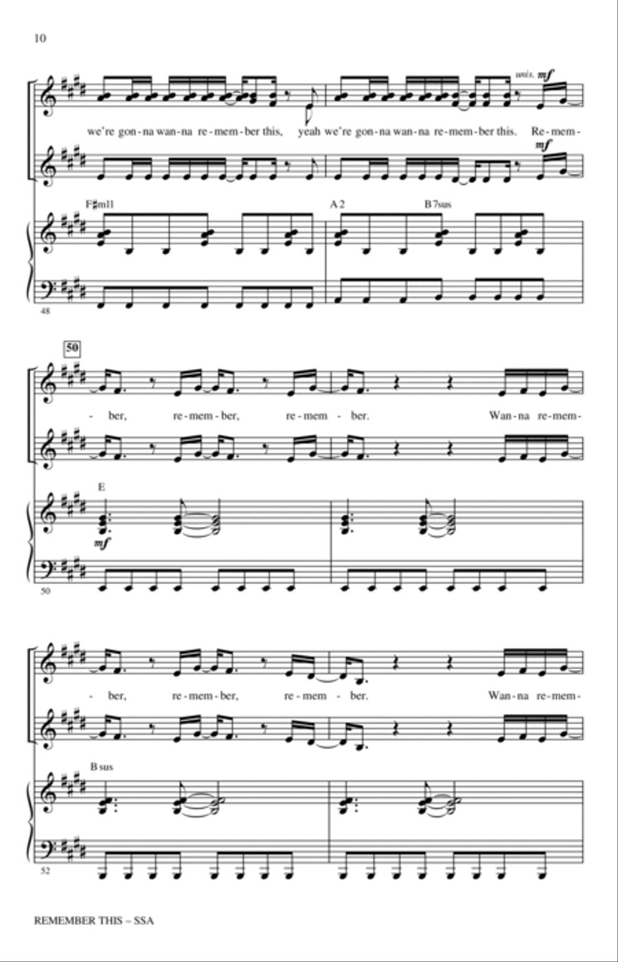 Remember This (arr. Roger Emerson) SSA scores gallery preview page 9